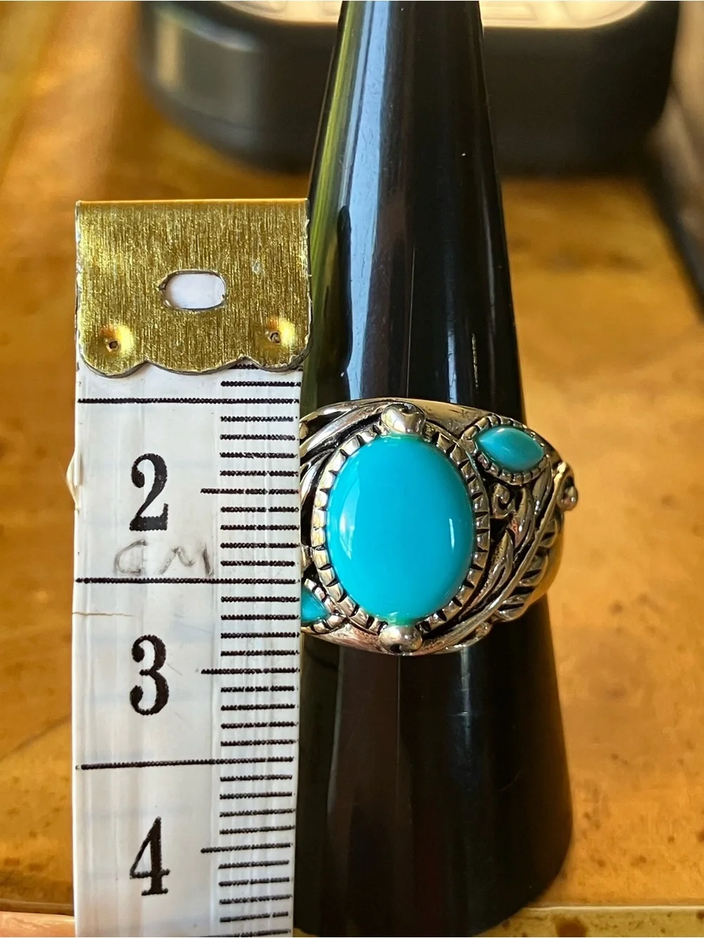 Sleeping Beauty Turquoise Sterling Silver Ring Size 9
